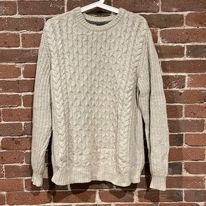 Lands End Mens Cable-knit Sweater Medium